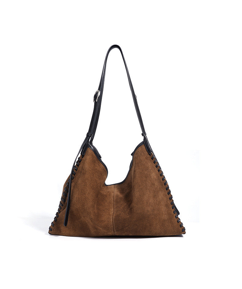 versatile suede shoulder bag for business days