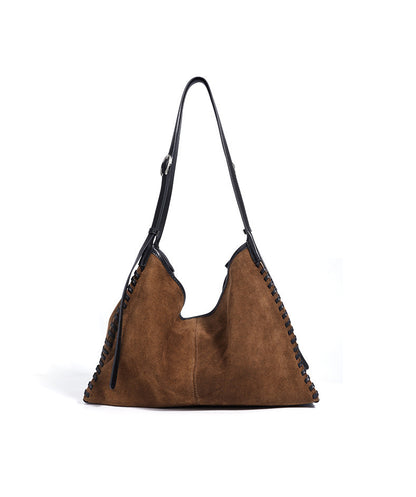 versatile suede shoulder bag for business days