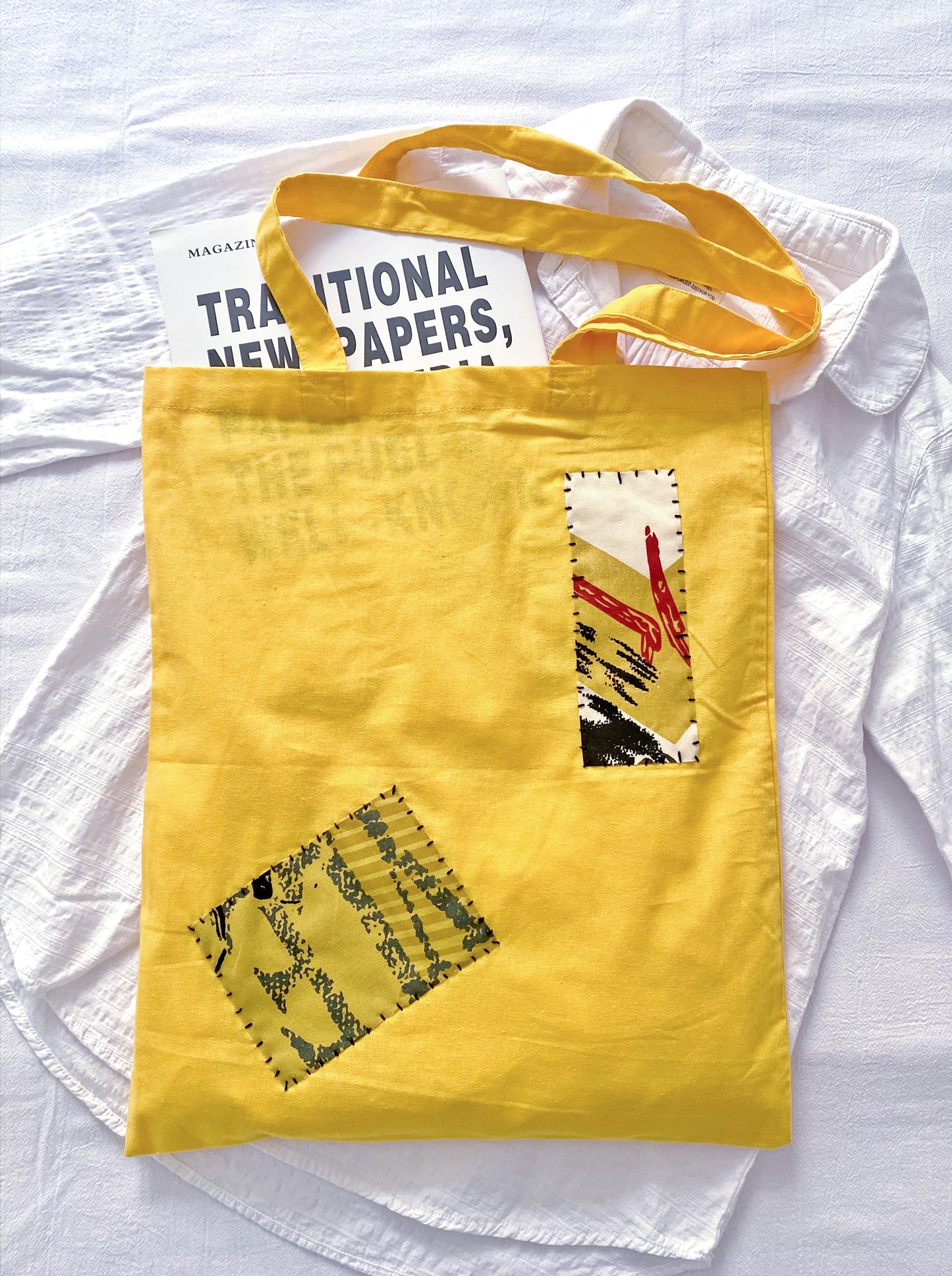 Minimalist laundry day aesthetic with a lightweight sustainable bag