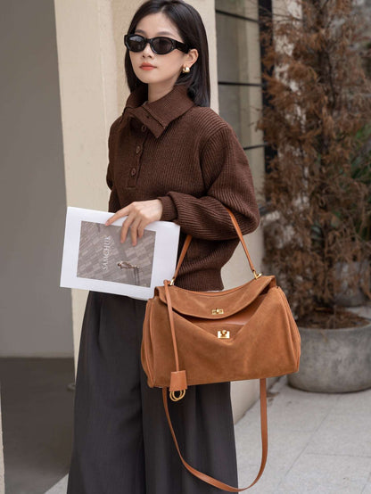 luxury leather shoulder bag