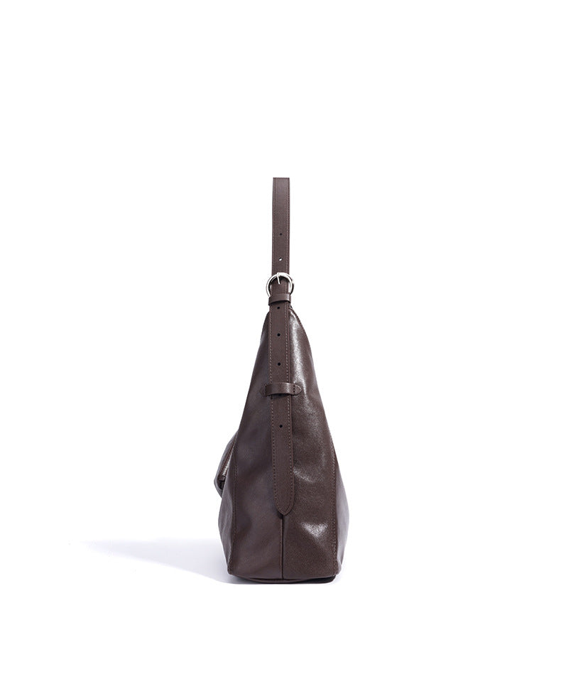 minimalist leather tote for women