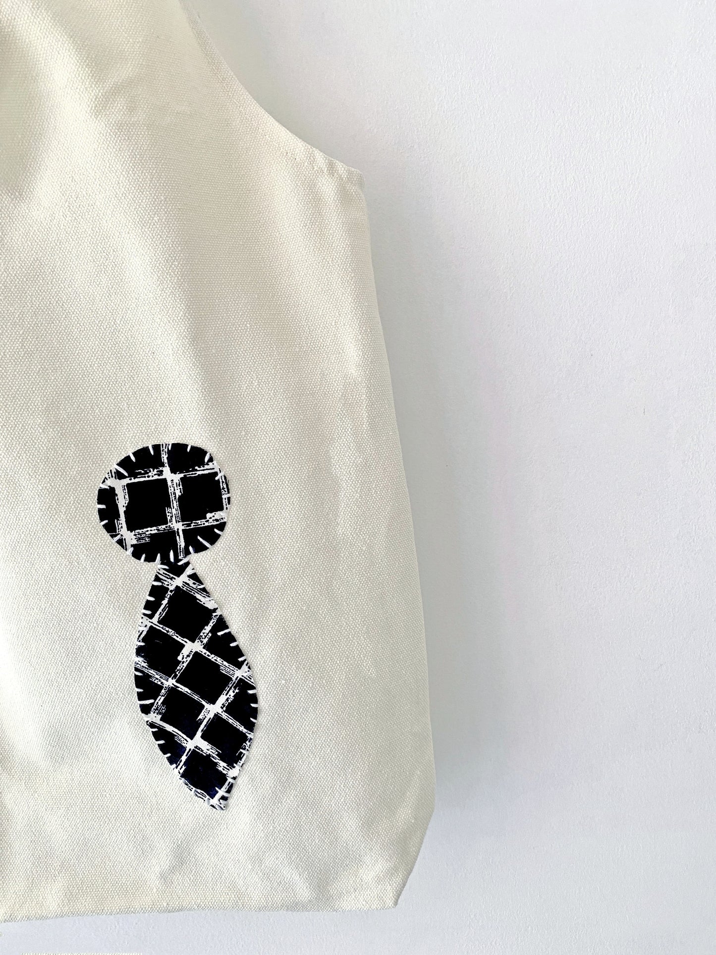 Fun patchwork tote for expressive fashion choices