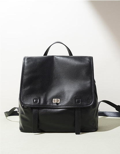 small genuine leather backpack for day trips