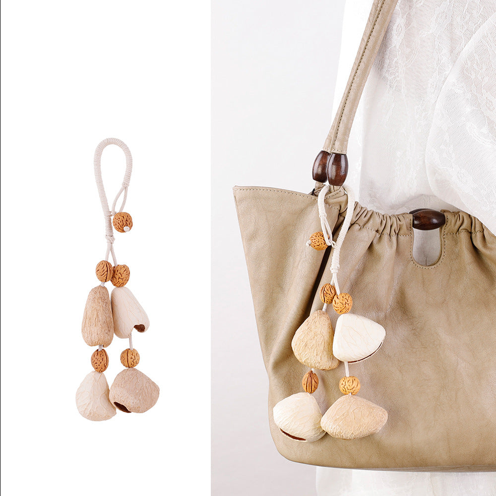Natural Fruit Shell Rattle Charm