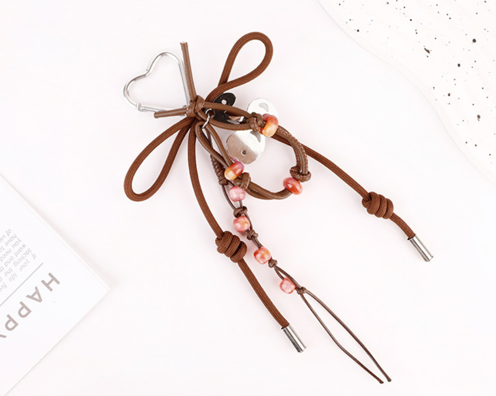 Natural materials used in a unique handbag charm