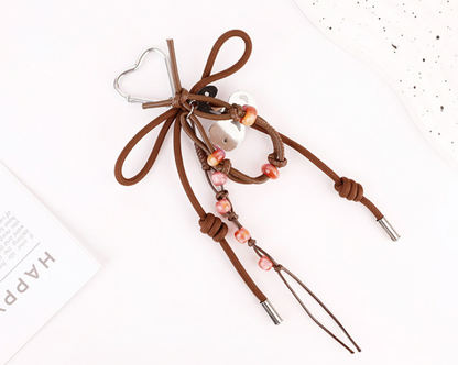 Natural materials used in a unique handbag charm