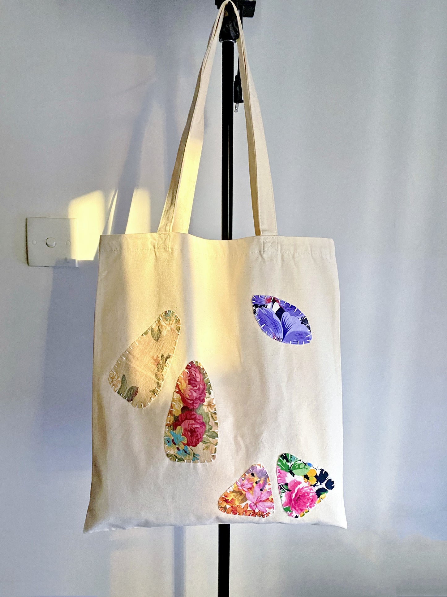 Everyday canvas tote designed for library trips or market shopping