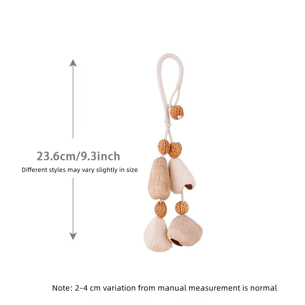 Natural Fruit Shell Rattle Charm