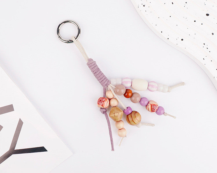 Handmade bead keychain accessory for bags and everyday carry