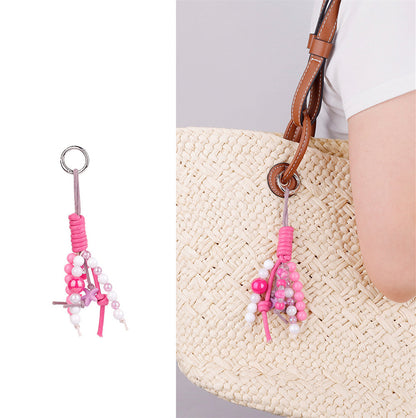 Handmade natural material charm for totes and shoulder bags