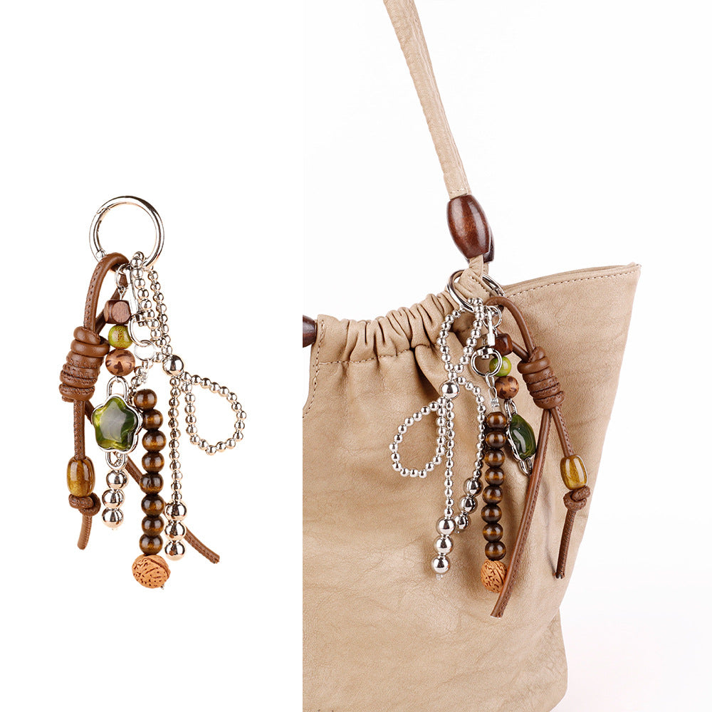 Handmade natural charm for a backpack or travel bag