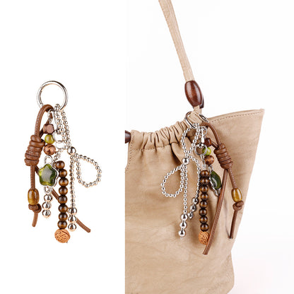 Handmade natural charm for a backpack or travel bag
