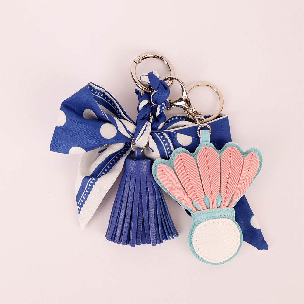 Navy polka dot accessory for handbag handles
