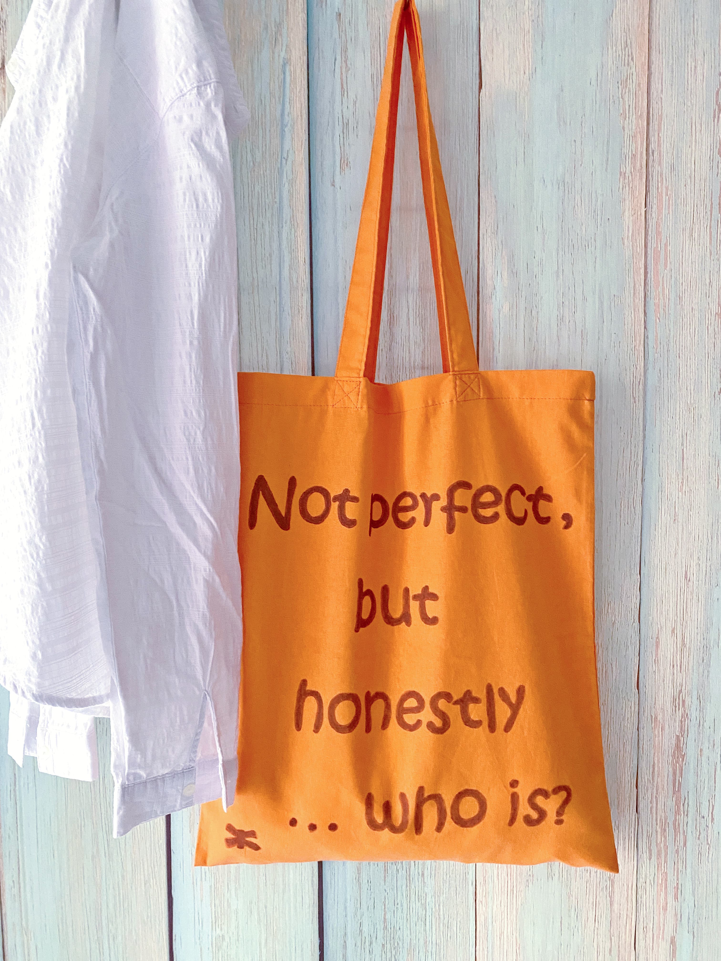Orange Cotton Tote Bag | Cheerful Everyday Carry & Gift Idea – woyaza