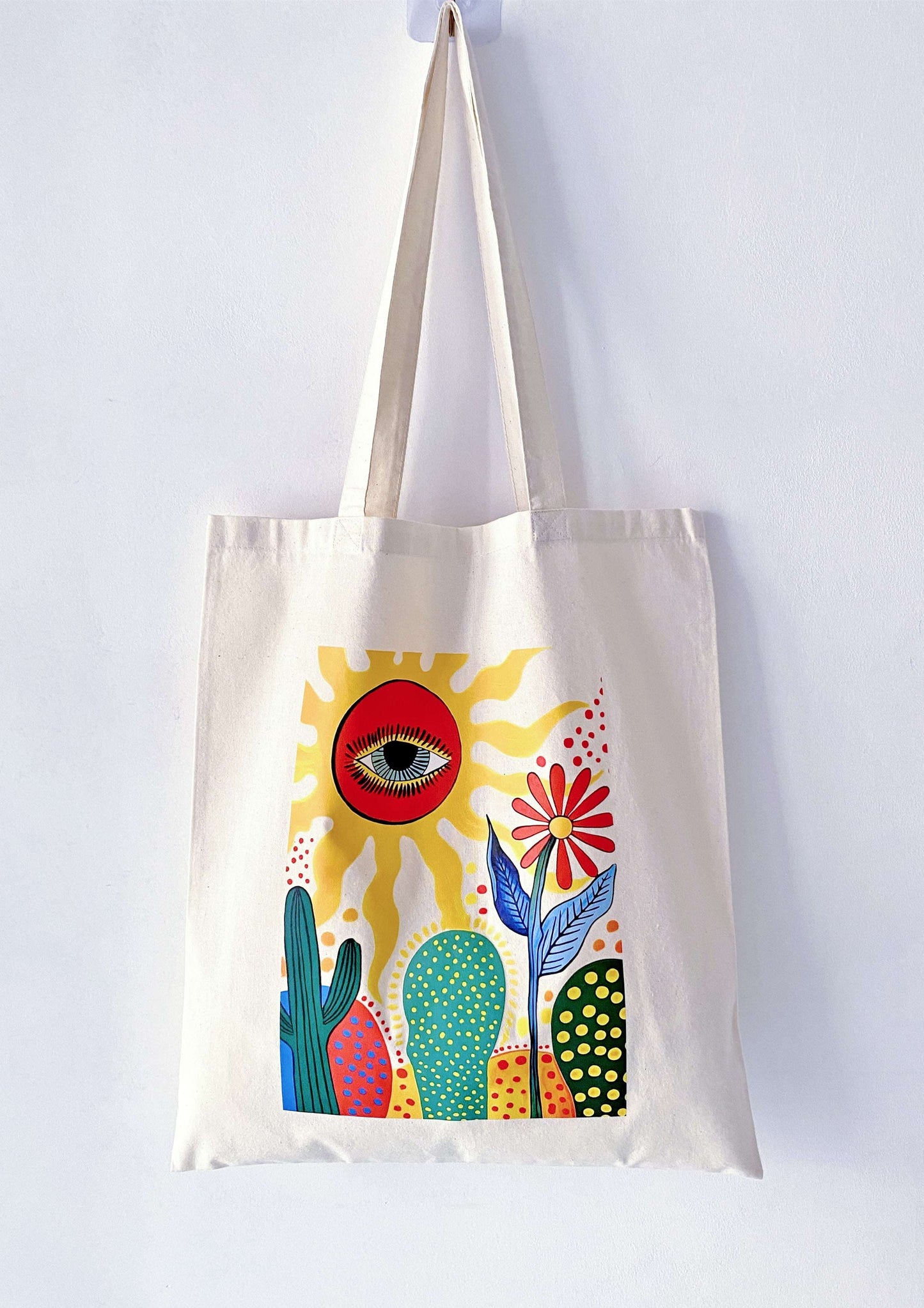 original print cotton tote for casual streetwear look