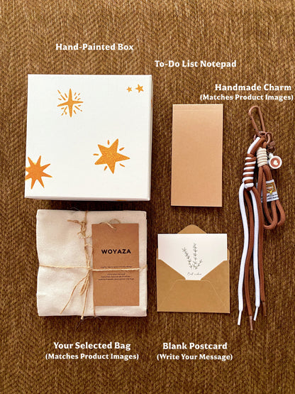 Original artwork gift set prepared for holiday gift exchanges.