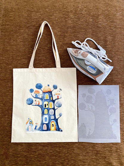 Original print tote selected for a teacher appreciation present.