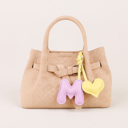 Cute stuffed heart accessory for a purse