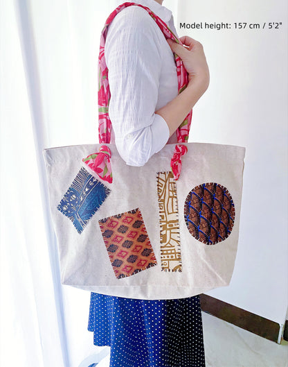 Large cotton tote bag offered as a sustainable gift for eco conscious friend