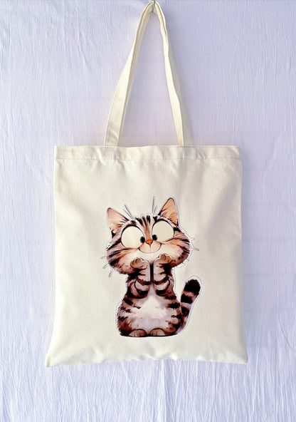 Cheerful hand-printed tote bag gifted as a thoughtful housewarming present