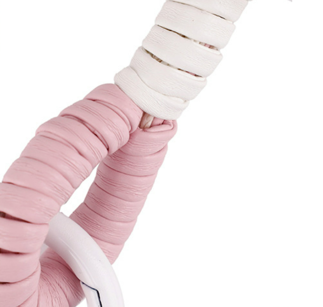 Pink bead bag accessory with a fresh handmade look
