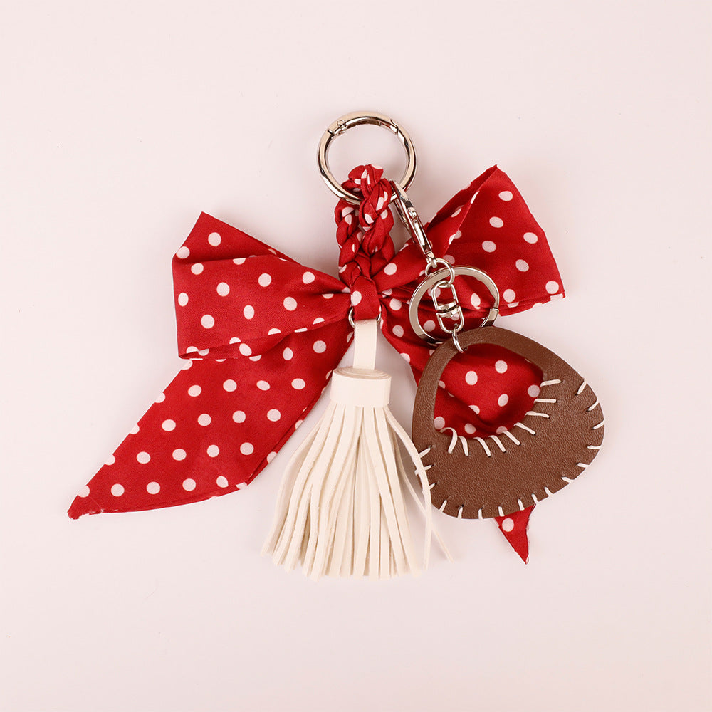 Handmade red polka dot charm as a birthday gift