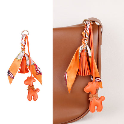 A decorative finishing detail for a daily tote bag