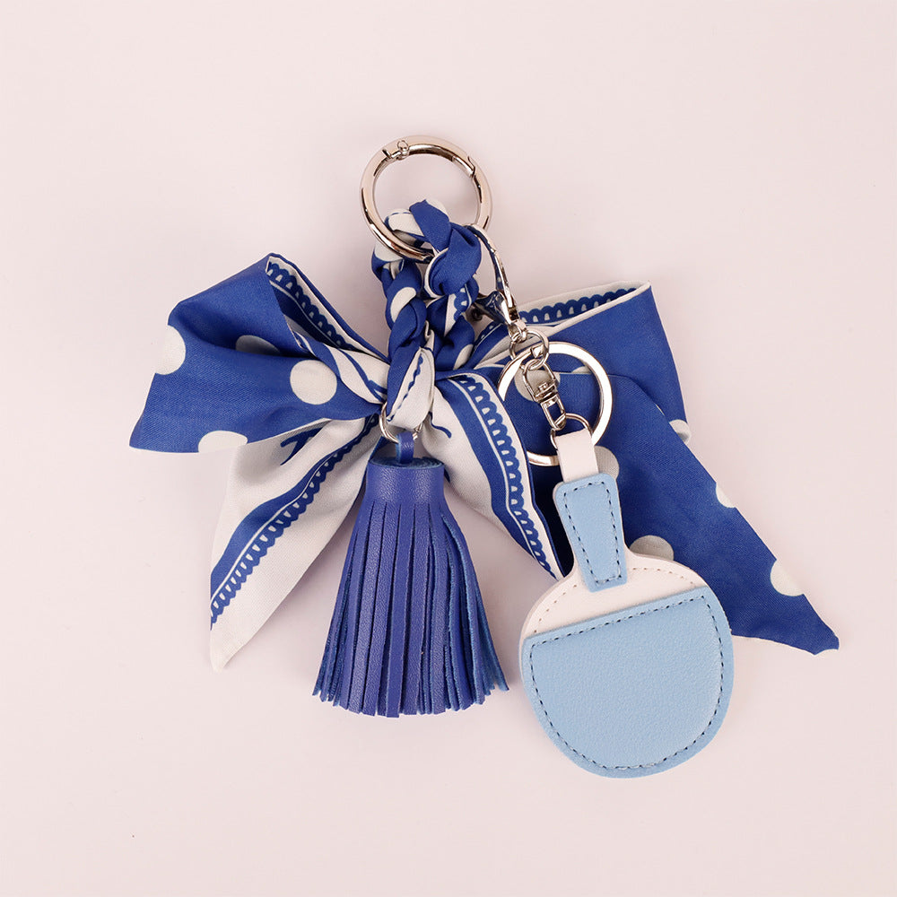 Navy fabric bow charm for everyday accessories