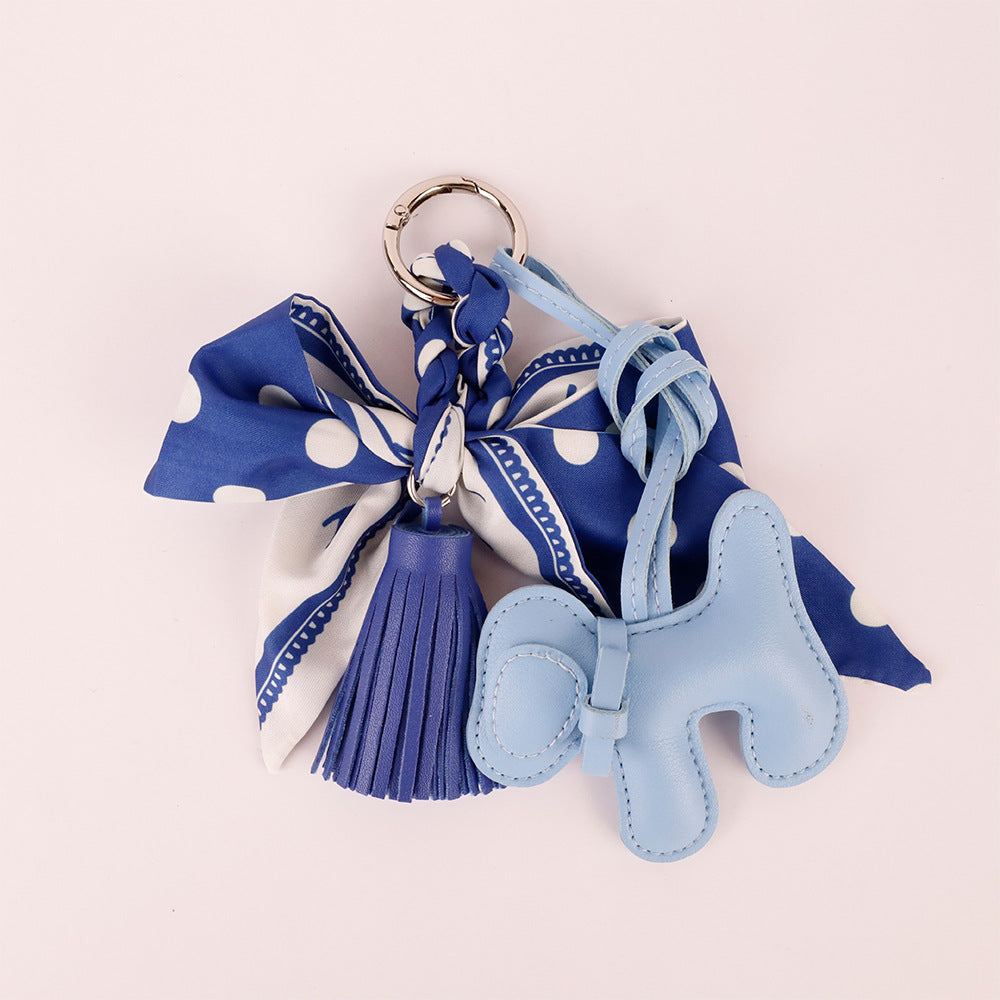 Decorative navy tassel charm for handbags