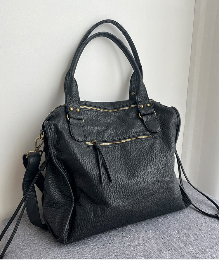 Generous tote for shopping and casual plans
