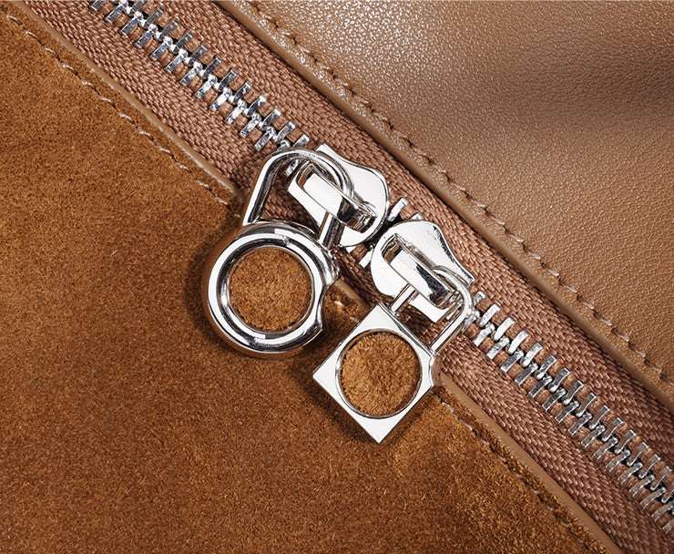 large boston tote with metal hardware