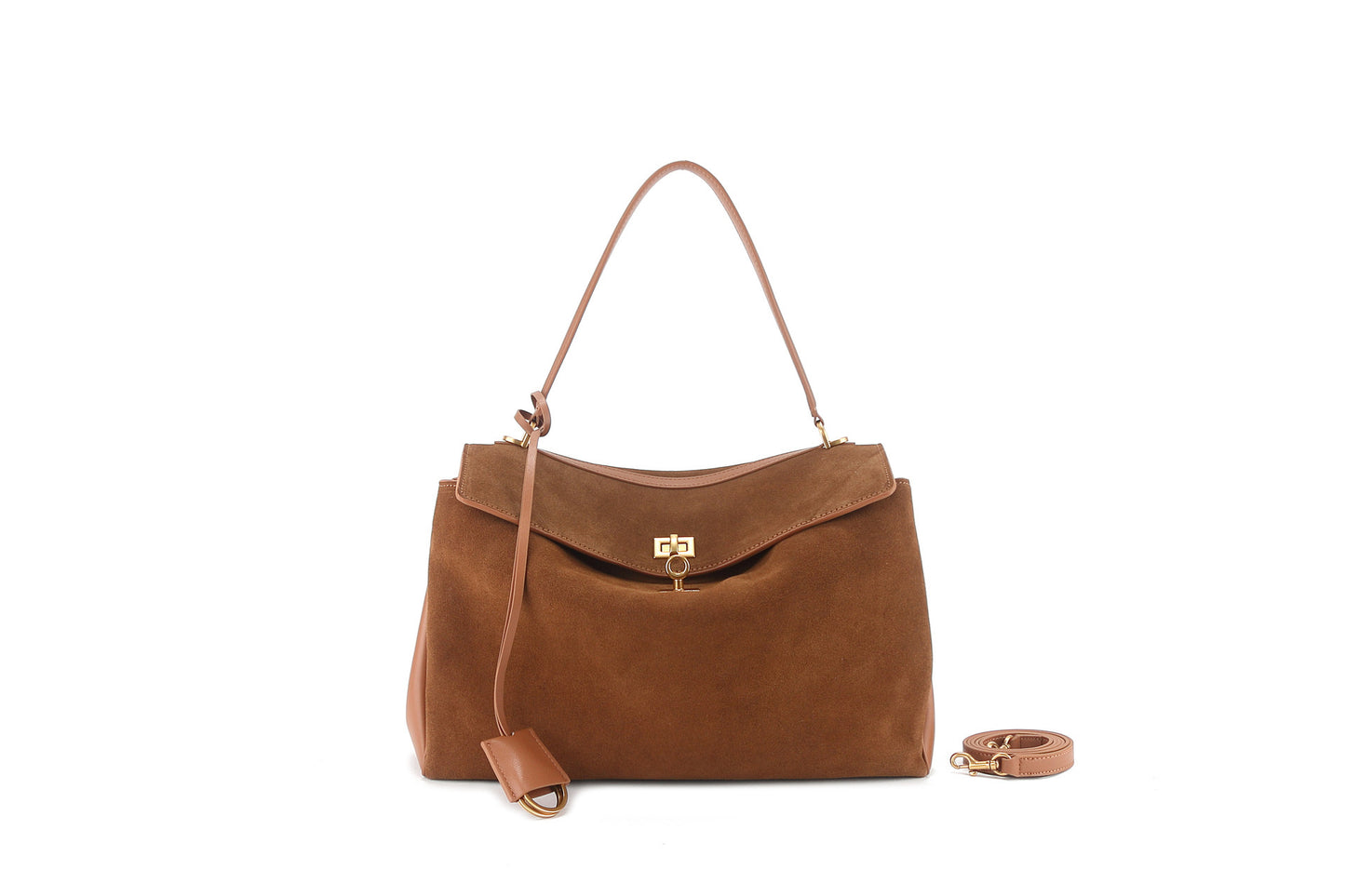 Chic Cowhide Leather Shoulder Bag with a Soft Feel