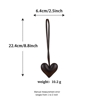 Heart shaped hanging accessory with PU tassel