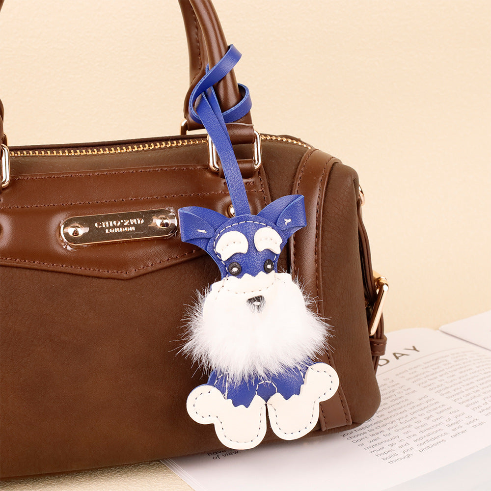 Cute handmade dog accessory for adding character to a handbag