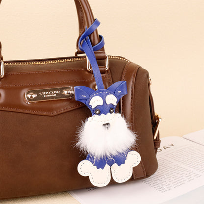 Cute handmade dog accessory for adding character to a handbag