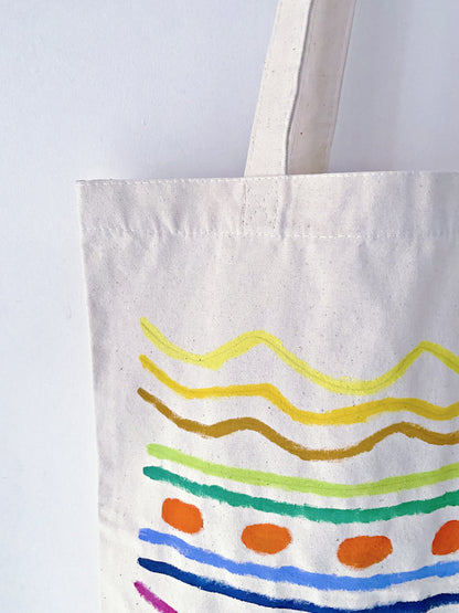 Comparison of a hand-traced art pattern versus mass-produced machine prints.