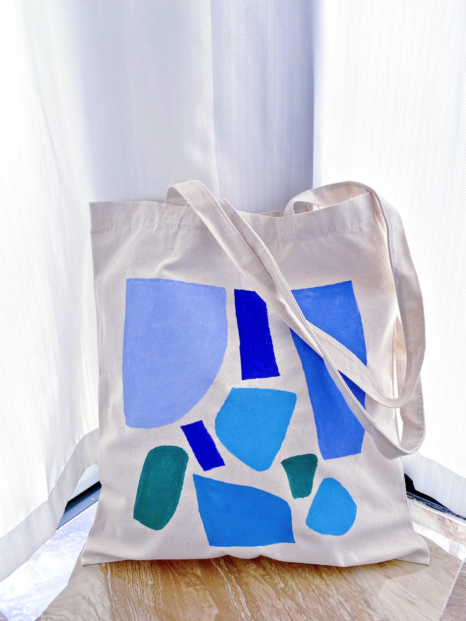 artistic canvas tote bag with relaxed everyday look