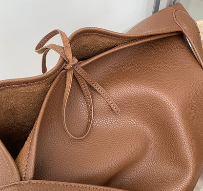 Soft leather handbag for weekend activities