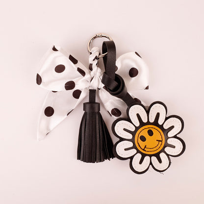 Black white polka dot handbag decoration