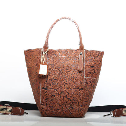 Retro Style Leather Shoulder Bag for Women woyaza