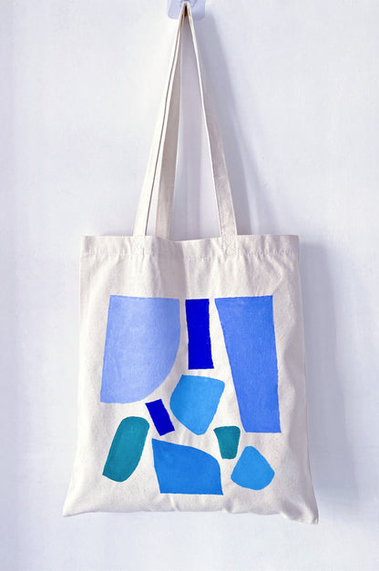 minimalist canvas tote bag with relaxed silhouette