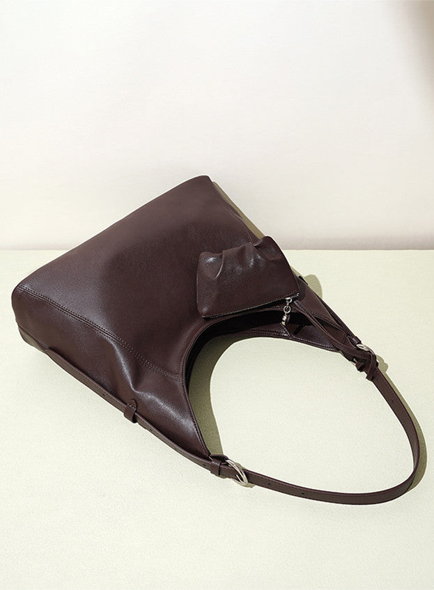 elegant oversized leather handbag