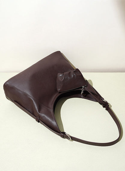 elegant oversized leather handbag