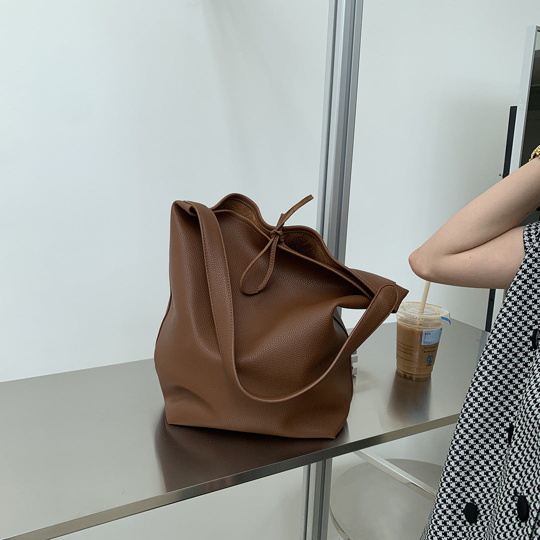 Spacious leather purse for travel essentials