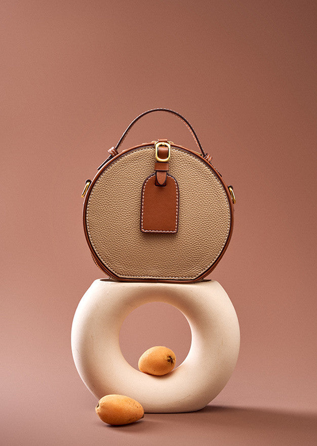 Stylish Women's Round Handbag with Convertible Crossbody Option
