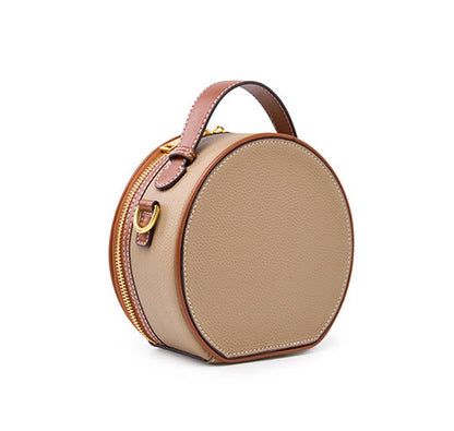 Elegant Circular Shoulder Bag with Adjustable Sling