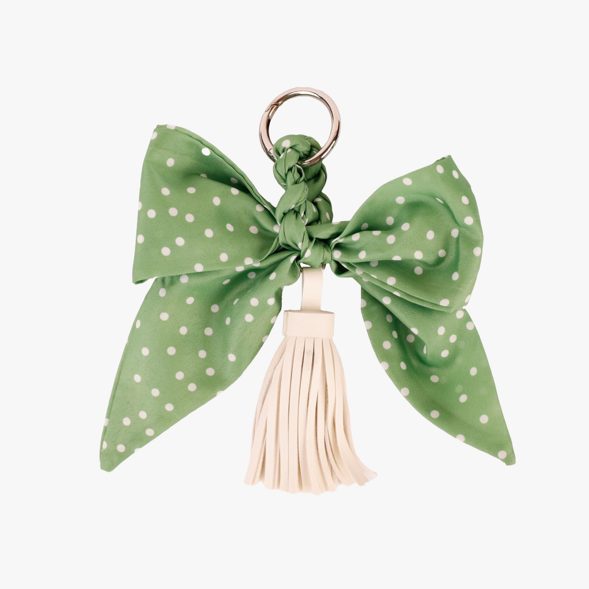 Vintage scarf bow charm with tassel detail