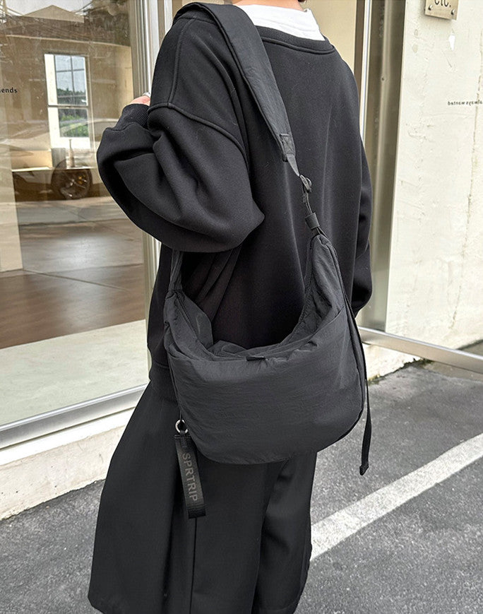 Wide strap crossbody purse for hands-free daily use