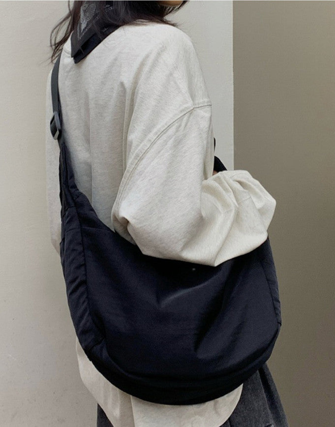 Lightweight nylon casual messenger bag for weekend shopping errands