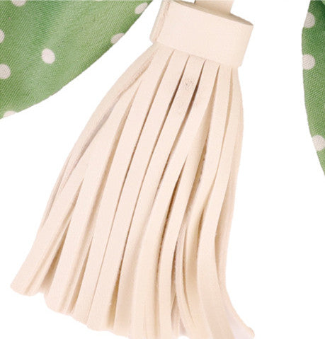Soft tassel charm for a tote bag